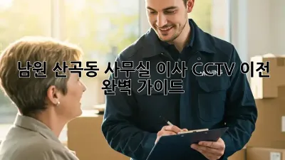 남원 산곡동 사무실 이사? CCTV 이전 완벽 가이드!