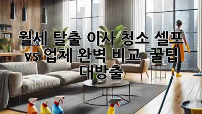월세 탈출🧹✨ 이사 청소? 셀프 vs 업체! 완벽 비교 & 꿀팁 대방출