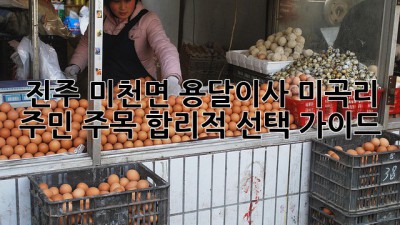 진주 미천면 용달이사🚚💨 미곡리 주민 주목! 합리적 선택 가이드✨